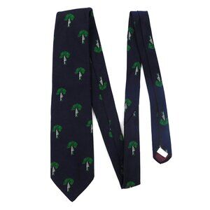 Vintage Mens Homer Reed LTD Denver Navy Blue Silk USA Tree Tie